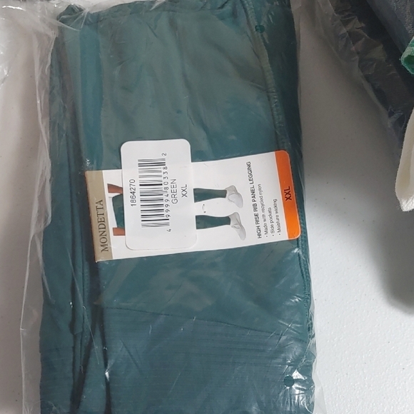 NWT Mondetta Women's High Rise Panel Ribbed Legging Green M XXL L - Picture 4 of 5